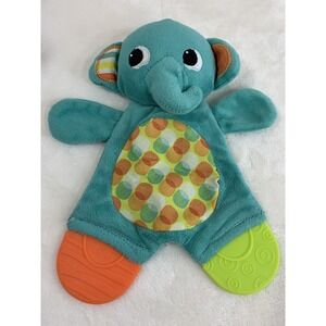 Bright Starts Elephant Security Blanket‎ Lovey Teether, Crinkle Noise